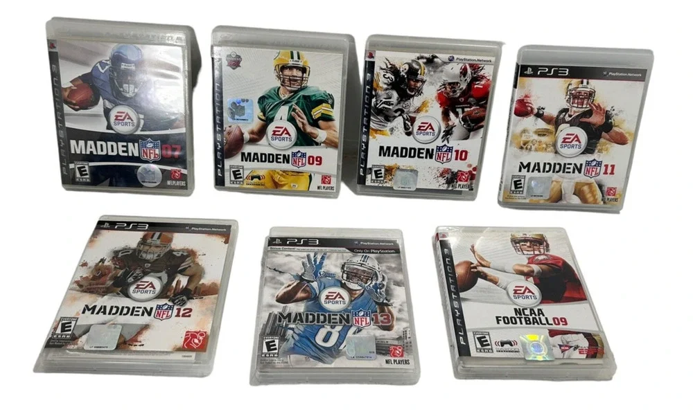 LOT OF (7) Football NFL PS3 Video Game Bundle Madden Lot Playstation Three Deal